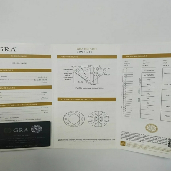 Moissanite Loose Stone D Color Round Cut 1.00TCW - Picture 3 of 7